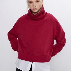Zara High Neck Sweatshirt